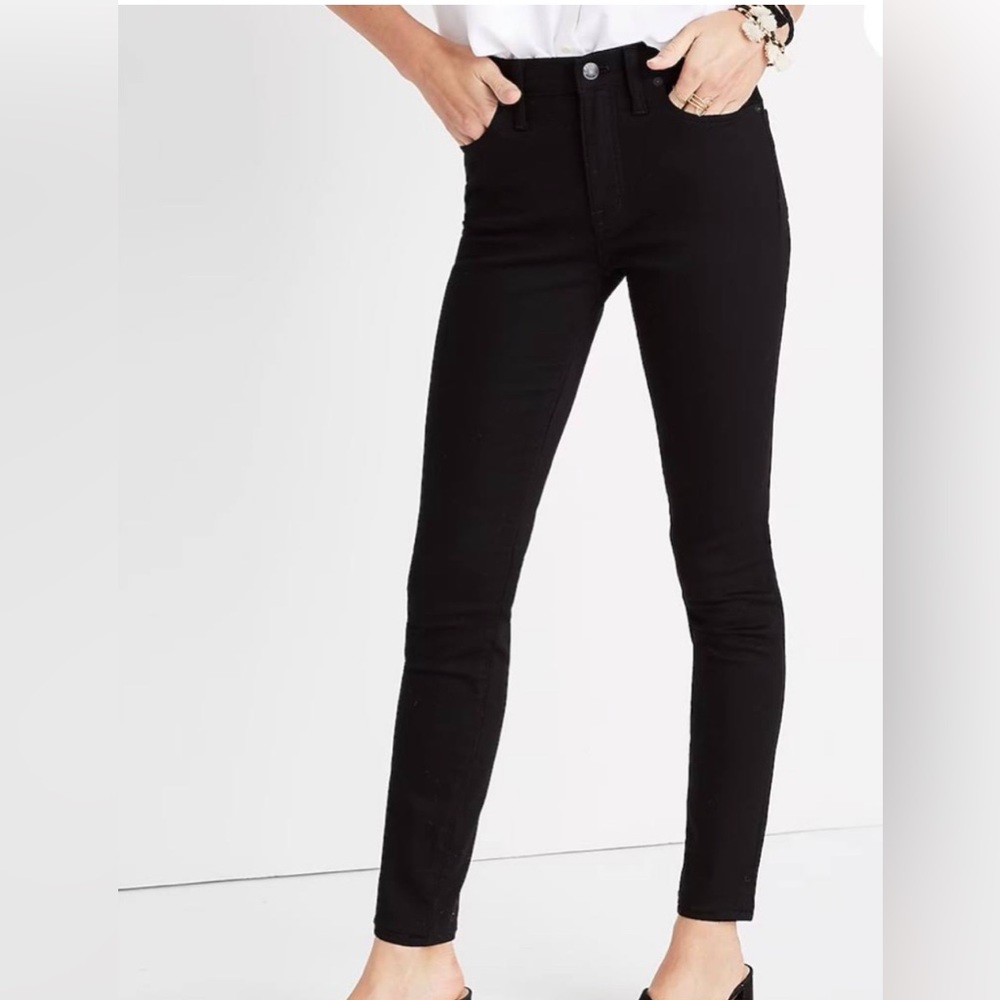 Madewell black 9" mid rise skinny Jean size 29